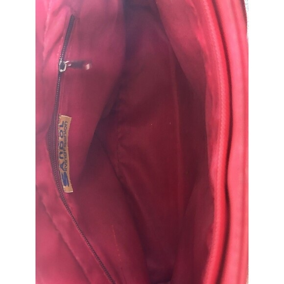 Sandol Ohio State University OSU Buckeyes Purse Red Black Double Handles Zip - Picture 7 of 10